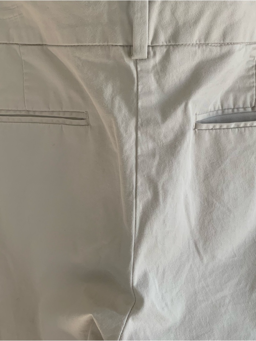 Jacob Fitted Tapered Pants Cotton Cropped Ankle Barrel Spring Summer Beige 12 - Picture 9 of 14